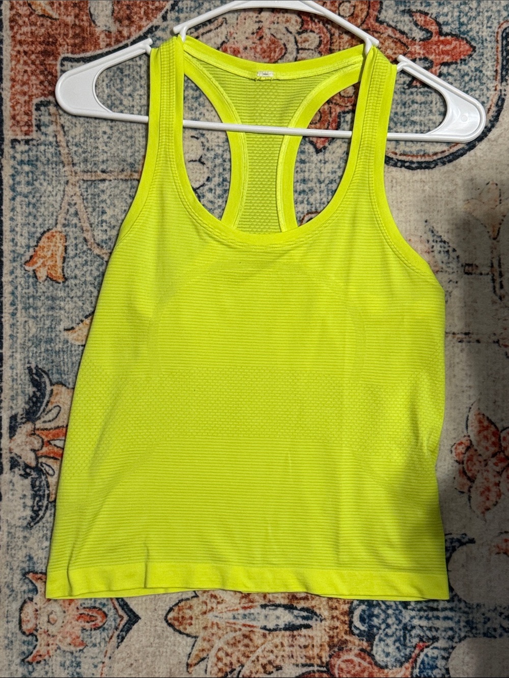 Lululemon Highlighter Yellow Racerback Tank